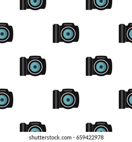 Photocamera pattern seamless flat style for web vector illustration