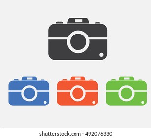 Photocamera retro. Camera icon.Vector illustration