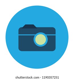 Photocamera vector flat icon