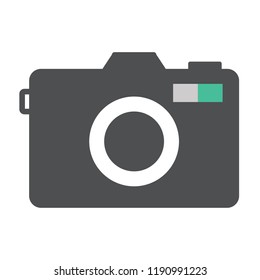Photocamera vector flat icon