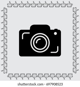 Photocamera vector icon