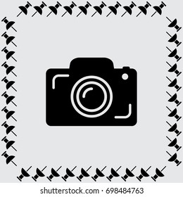Photocamera vector icon