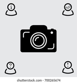 Photocamera vector icon