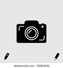 Photocamera vector icon
