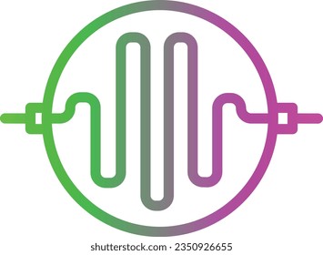 Icono de línea gradiente del sensor de celda fotocelular