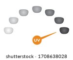 Photochromic lens vector . uv can change the color