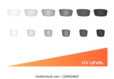 Photochromic lens vector . uv can change the colour
