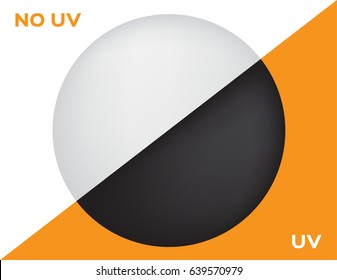 Photochromic lens vector . uv can change the color