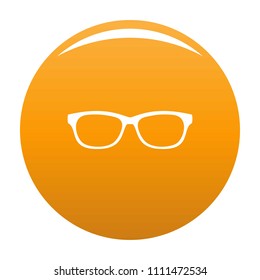 Photochromic spectacles icon. Simple illustration of photochromic spectacles vector icon for any design orange