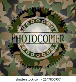 Photocopier camo emblem. Vector Illustration. Detailed. 