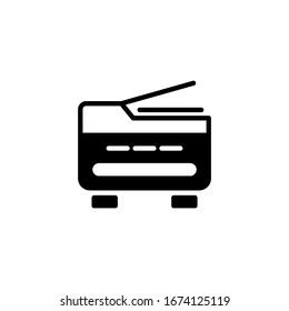 Photocopier icon in black solid flat design icon isolated on white background
