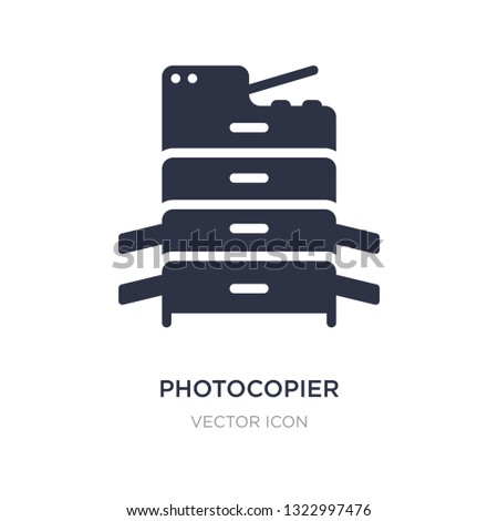 photocopier icon on white background. Simple element illustration from Technology concept. photocopier sign icon symbol design.