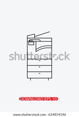 Photocopier icon, Vector