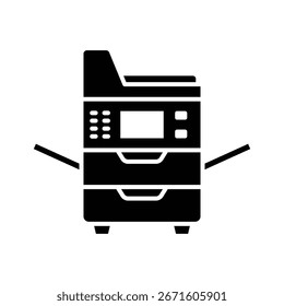 ícone fotocopiadora vetor modelo de projeto simples e limpo