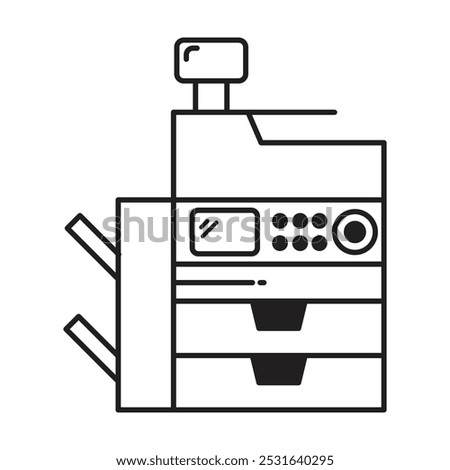 Photocopier icon vector on white background