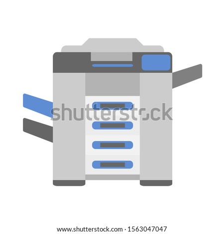 Photocopier isolated. Flat design icon vector illustration.
