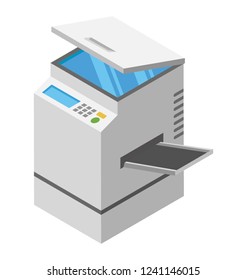 Photocopier machine flat icon