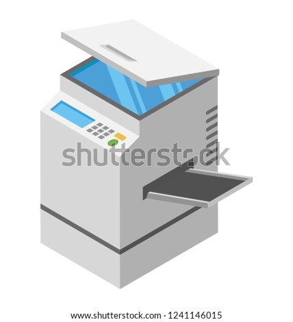 Photocopier machine flat icon