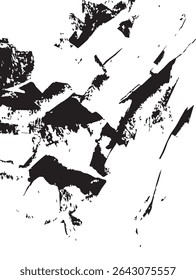 Photocopy Glitch Effect with Misplaced Outlines on White Background for Retro, Distorted, or Digital Designs