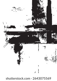 Photocopy Glitch Effect with Misplaced Outlines on White Background for Retro, Distorted, or Digital Designs