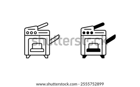 Photocopy icon design with white background stock illustration