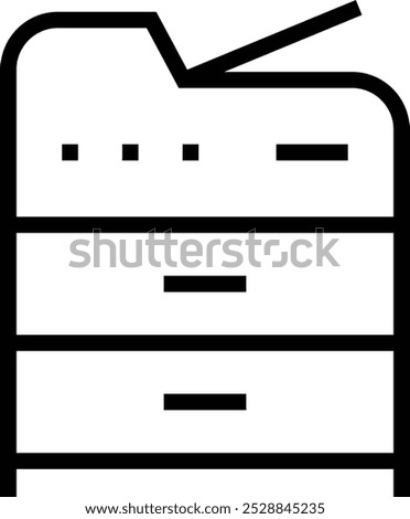 photocopy icon. Thin linear style design isolated on white background