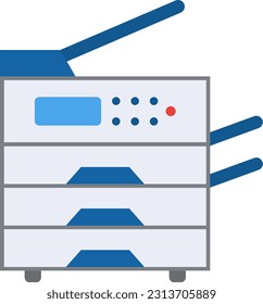 Imagen vectorial de icono de fotocopia. Adecuado para aplicaciones web móviles y medios de impresión.