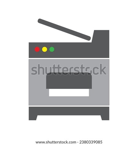 photocopy machine icon logo vector design template