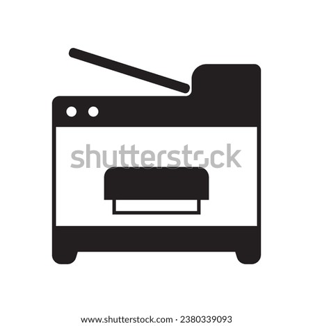 photocopy machine icon logo vector design template