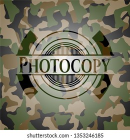 Photocopy on camo texture