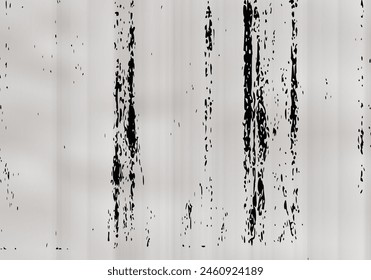 Photocopy or print paper with a grunge overlay with noise and ink streaks. Mud-textured paper. Black and white vector bg