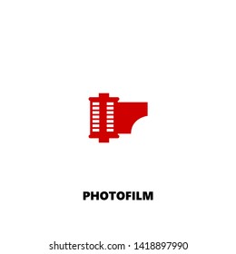 photofilm icon. photofilm vector design. sign design. red color