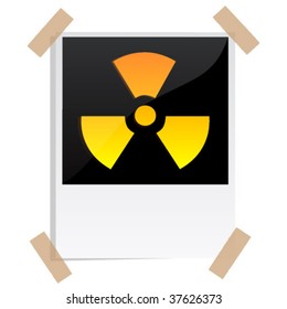 photoframe with radioactive symbol