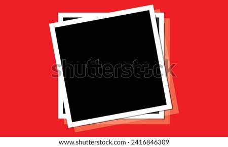 photoframe vector design. with red isolated color background. eps file 1.