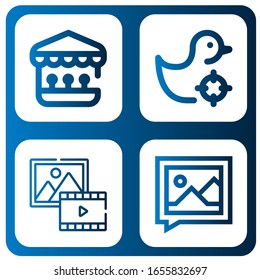 photogallery icon set. Collection of Shooting gallery, Picture icons