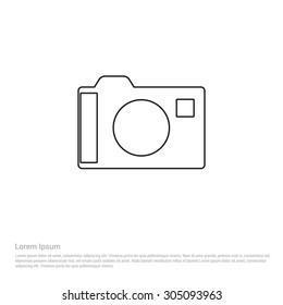 Photograher Camera icon - Vector Illustration - Flat pictogram icon