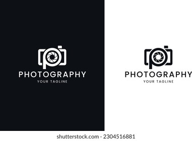 Photograhy vector logo. photographer logo, P letter photography logo template
camera logo.