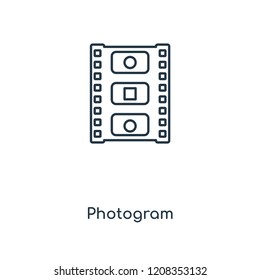 Photogram concept line icon. Linear Photogram concept outline symbol design. This simple element illustration can be used for web and mobile UI/UX.