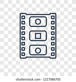 Photogram concept vector linear icon isolated on transparent background, Photogram concept transparency concept in outline style