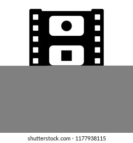 Photogram icon vector isolated on white background, logo concept of Photogram sign on transparent background, filled black symbol