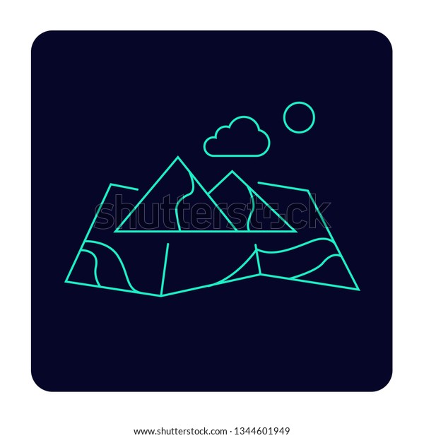 Photogrammetry Icon Line Art Style Easy Stock Vector (Royalty Free ...