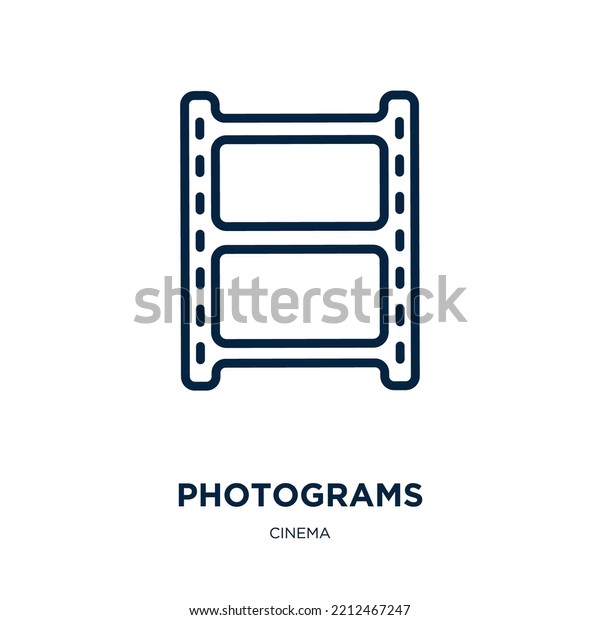 photograms icon from\
cinema collection. Thin linear photograms, media, movie outline\
icon isolated on white background. Line vector photograms sign,\
symbol for web and\
mobile