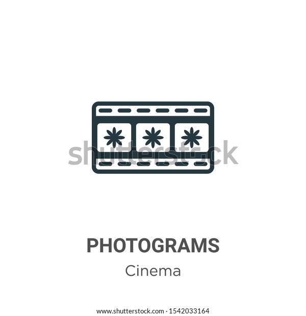 Photograms Vector Icon On White Background Stock Vector (Royalty Free ...
