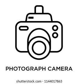 Photograph camera icon vector isolated on white background for your web and mobile app design, Photograph camera logo concept