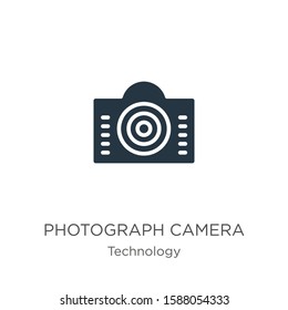 Photograph camera icon vector. Trendy flat photograph camera icon from technology collection isolated on white background. Vector illustration can be used for web and mobile graphic design, logo, 