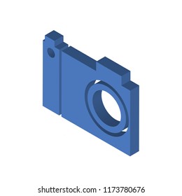 Photograph camera isometric left top view 3D icon