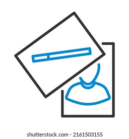 Photograph Evidence Icon. Editable Bold Outline With Color Fill Design. Vector Illustration.