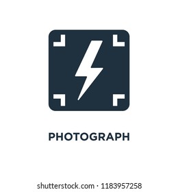 Photograph icon. Black filled vector illustration. Photograph symbol on white background. Can be used in web and mobile.