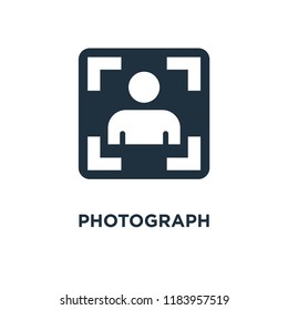 Photograph icon. Black filled vector illustration. Photograph symbol on white background. Can be used in web and mobile.