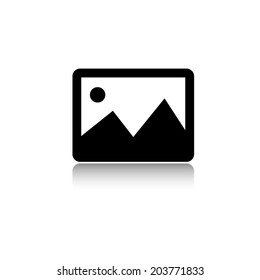 photograph icon with shadow